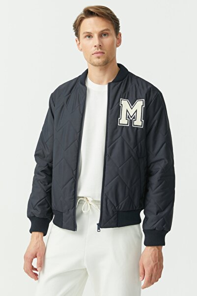 PAULMARK Men's Embroidered Bomber Jacket