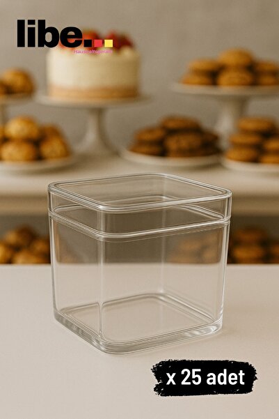 LİBE Tek Kullanımlık 25'li Paket Servis Puding, Muhallebi, Trileçe ve sütlü T...
