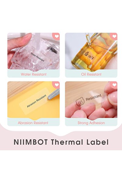 NiiMbot D101 Self-Adhesive Barcode Labels 25x60mm, 110 Labels, Transparent