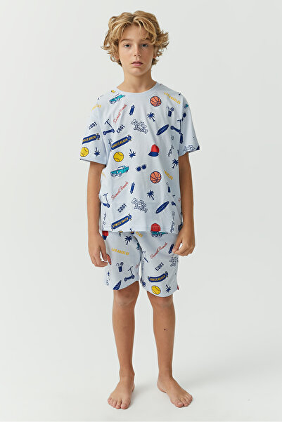 PAULMARK Erkek Çocuk Baskılı Pijama Takım