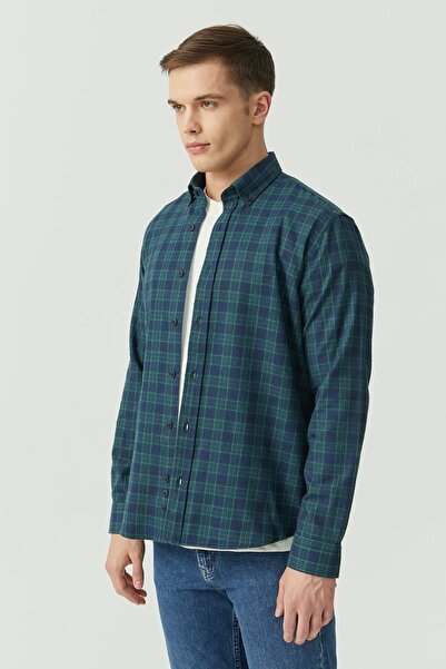 PAULMARK Κανονικό πουκάμισο με καρό σχέδιο