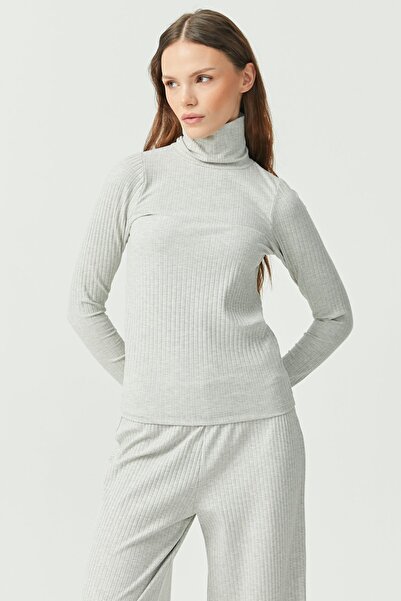 PAULMARK Kadın Balıkçı Yaka Fitilli Body