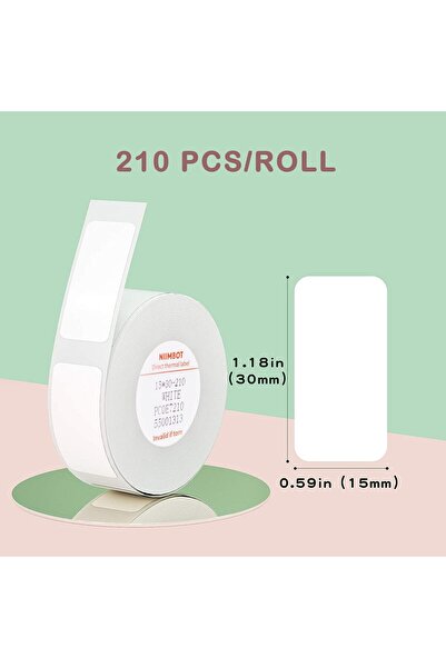 NiiMbot 210-piece Label Maker Tape, Replacement Labels for Nimbot D11/D110/D101, 0.59×1.18 in