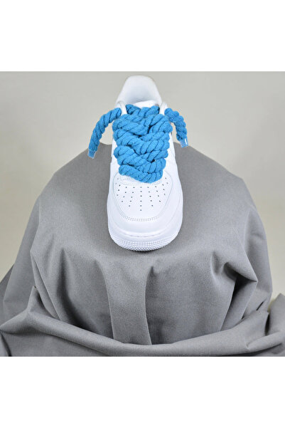 Nike Pantofi Sport Air Force 1 Low Custom Personalizati Rope Laces Sky-blue-Siret gros