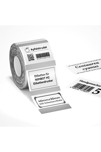 NiiMbot شريط ملصقات نقل حراري M2 مقاس 40×30 مم مصنوع من مادة البولي إيثيلين ت...