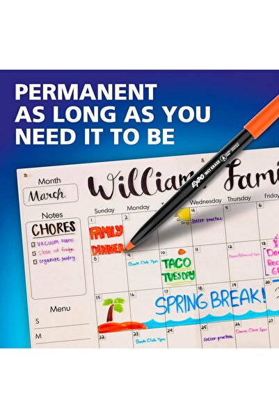 Expo Vis-a-Vis Wet-Erase Markers, Fine Point, Assorted Colors, 8-Pack