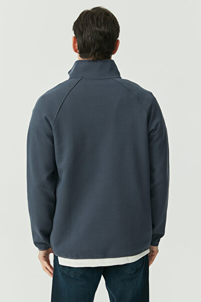 PAULMARK Ανδρικό μπλουζάκι με φερμουάρ και γιακά