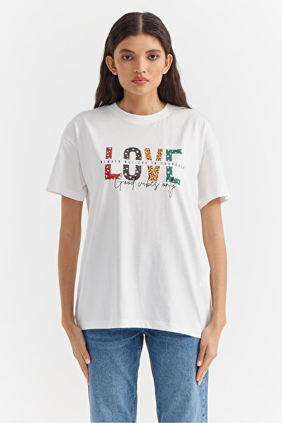 PAULMARK Γυναικείο μπλουζάκι με τύπωμα Basic