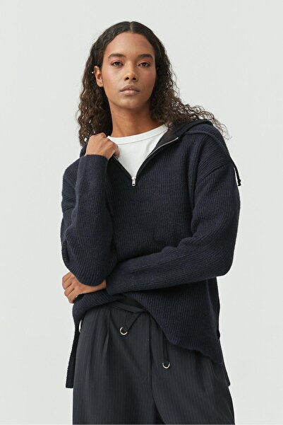 PAULMARK Жіночий светр з капюшоном і застібкою-блискавкою