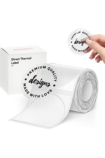 NiiMbot ملصقات ذاتية اللصق متوافقة مع الطابعات الحرارية B1/B21/B3S (دائرية شف...