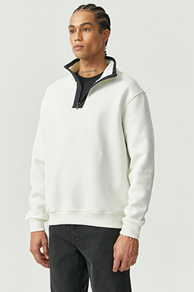 PAULMARK Mock Neck Half Zipper Sweat Top