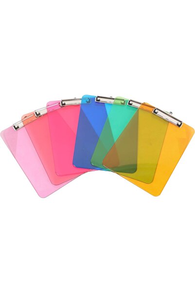 Amazon basics Plastic Clipboards, Assorted Colors, Pack of 6