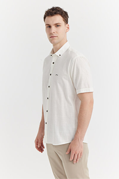 PAULMARK Ανδρικό κοντομάνικο πουκάμισο κανονικού τύπου