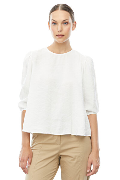 PAULMARK Μπλούζα με λεπτομέρεια στον ώμο με λαιμόκοψη