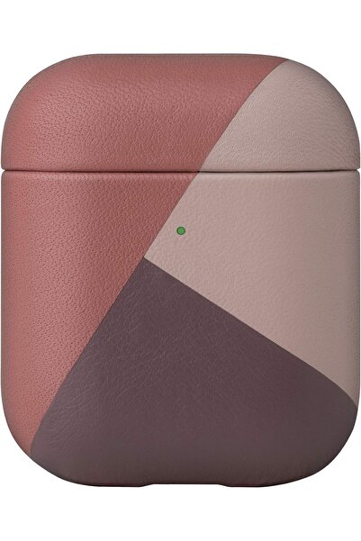 Native Union - Marquetry AirPods Case - Made of Geometric Pattern Leather and Wireless Charger Compa