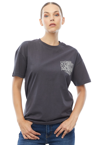 PAULMARK Μπλουζάκι oversized με γραφή στο πίσω μέρος