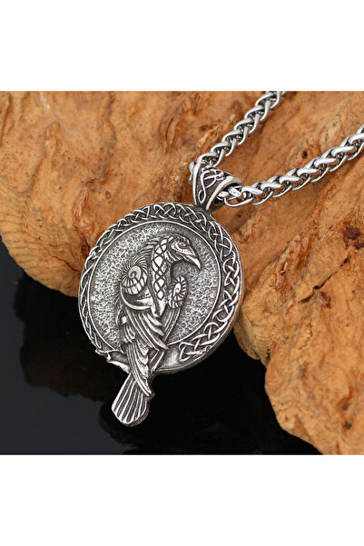 Viking Nordic Mythology Raven Tree of Life S+ Quality 316L Stainless Steel Non-Tarnish Necklace