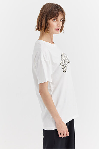 PAULMARK Γυναικείο μπλουζάκι Oversize με στάμπα