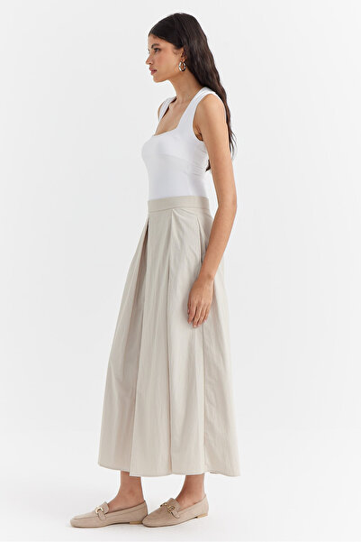 PAULMARK Fusta casual croială largă pentru femei cu buzunare