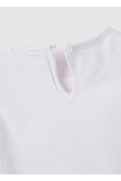 Ovs White cotton regular fit girls' T-shirt with Barbie logo