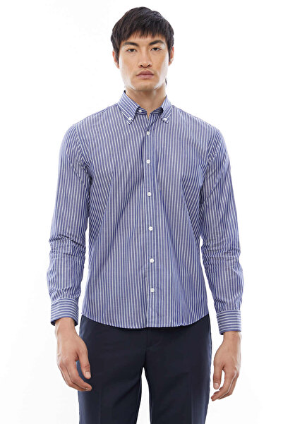PAULMARK Kalın Çizgili Regular Gömlek