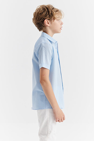 PAULMARK Cămașă cu mânecă scurtă texturată pentru băieți
