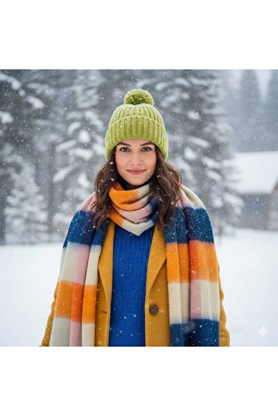 Tradinyom Soft and Warm Feminine Knitwear Neck Scarf in Fashionable Colors – for a Cozy Winter
