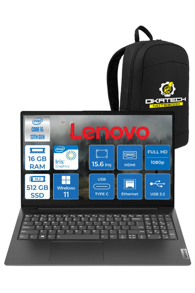 LENOVO V15 G4 İNTEL i5 -13420H 16 GB RAM 512 GB NVM SSD 15.6 ” FHD WİN11PRO N...
