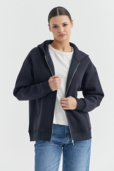 PAULMARK Жіночий светр з капюшоном і застібкою спереду