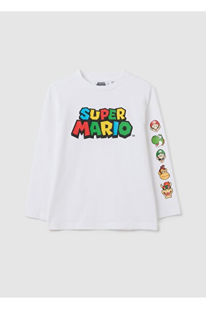 Ovs White pure cotton child's T-shirt, regular fit with characters