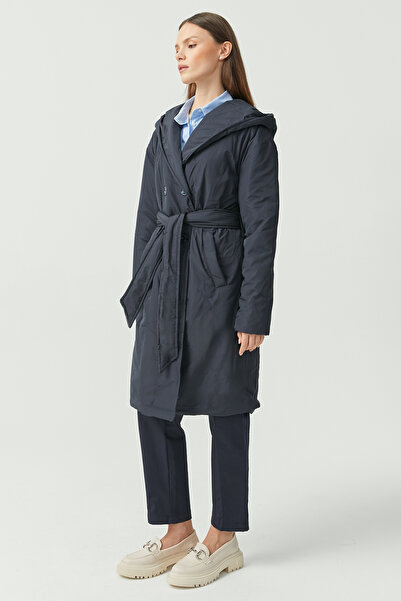 PAULMARK Γυναικείο παλτό με κουκούλα