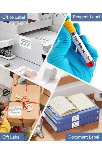 NiiMbot B1/B21 Self-Adhesive Label Tape 40×60mm, Thermal Printer Sticker Paper, 125 Labels, White