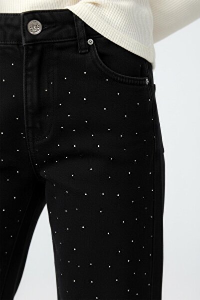 DMB BOYS & GIRLS Dmb Girl's Stone Jeans with Cuffs 9-14 Black