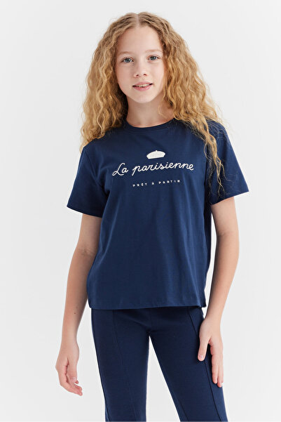 PAULMARK Tricou cu detaliu imprimat pentru fetiță