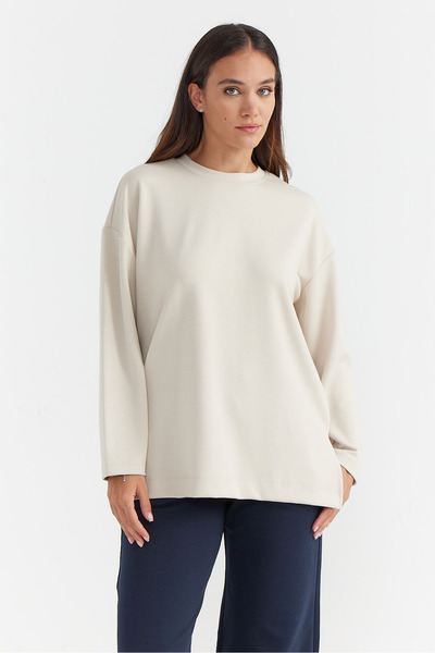 PAULMARK Bluză cu mânecă lungă pentru femei, cu textura moale