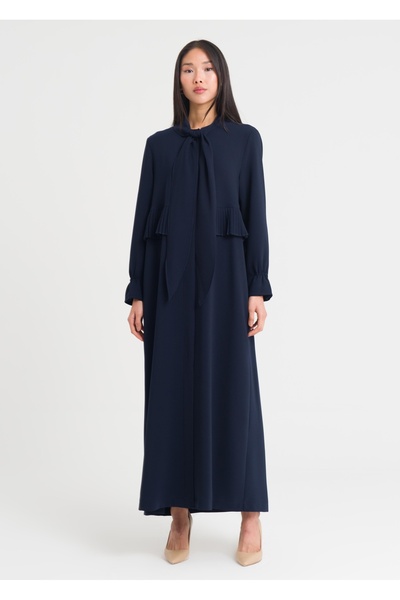 Armağan Yakası Bağlamalı Düğmeli Pardesü