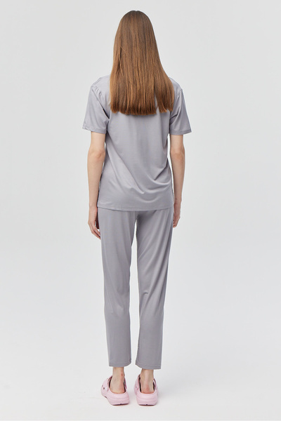 PAULMARK Γυναικείο σετ πιτζάμες με κοντό μανίκι με λαιμόκοψη σε σχήμα V