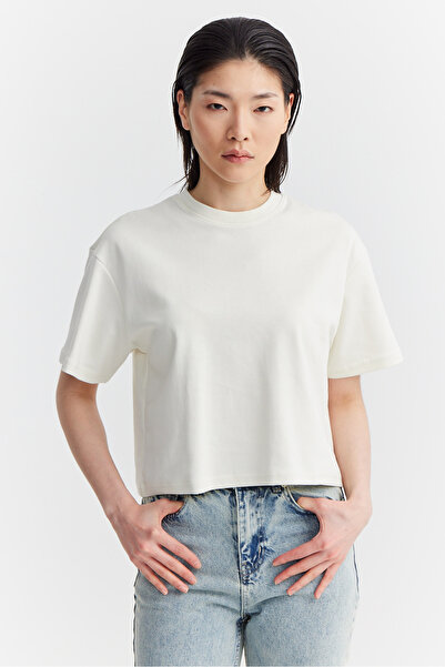 PAULMARK Femei scurte basic tricou