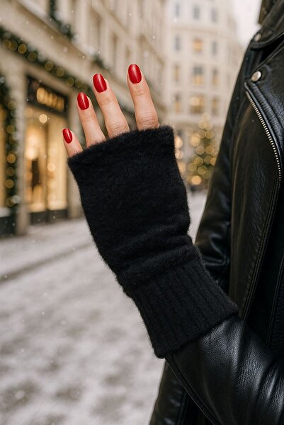 Axesoire 16027-1 Peluş Siyah Eldiven