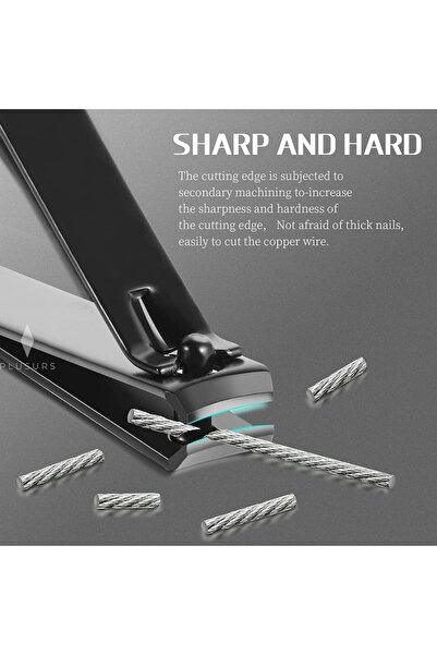 Fokelyi manicure and pedicure kit, 16 pieces, stainless steel, leather case, black/brown