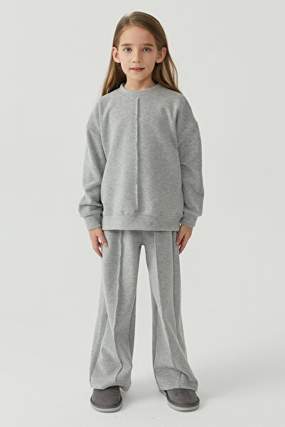 PAULMARK Girl's Front-Seamed Sweat Bottom