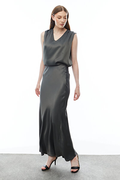 PAULMARK Women's Satin Maxi Skirt