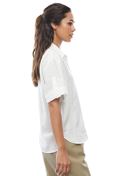 PAULMARK Γυναικείο κοντομάνικο πουκάμισο με τσέπες