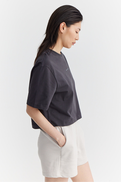 PAULMARK Γυναικείο κοντό μπλουζάκι με γράμματα