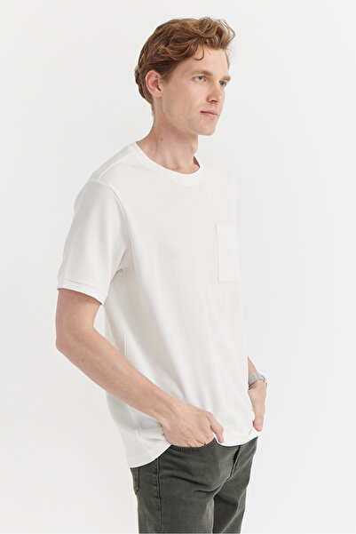 PAULMARK Men's Pocket Detailed Textured T-Shirt