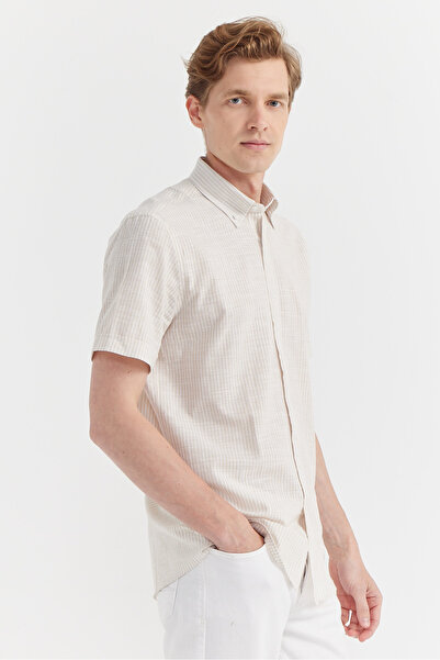 PAULMARK Ανδρικό κοντομάνικο πουκάμισο κανονικού σχήματος