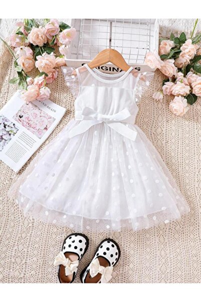 OEM White Dress Girls, 7 years old, 122 cm