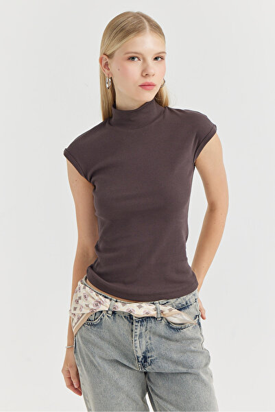 PAULMARK Bluză de damă cu guler ridicat