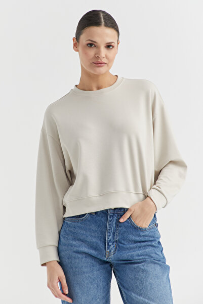 PAULMARK Top scurt pentru femei supradimensionat