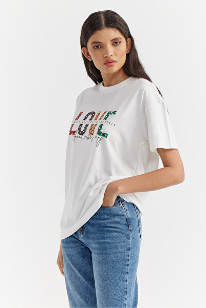 PAULMARK Γυναικείο μπλουζάκι με τύπωμα Basic